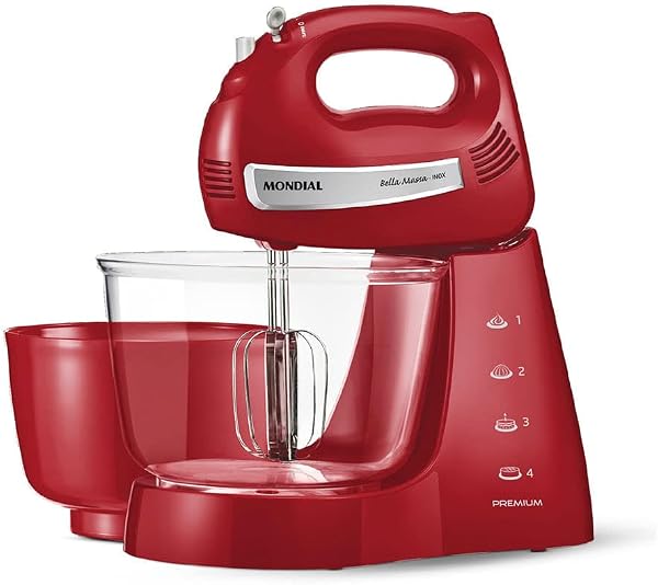 Batedeira Mondial Bella Massa Inox Premium B-29 NP 400W