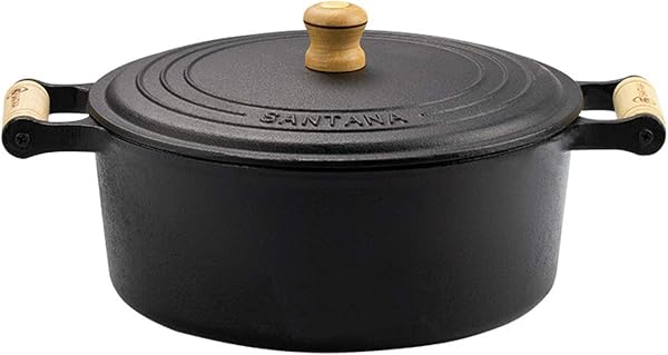 Caçarola de Ferro Fundido Santana com Cabo de Madeira Nº 24 (3,5 L)