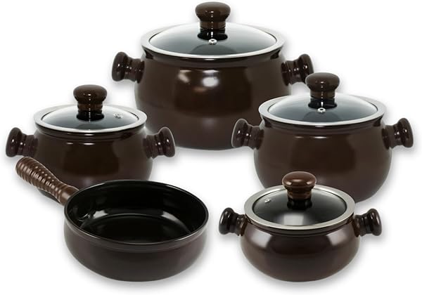 Conjunto de Panelas de Cerâmica Ceraflame Premiere Joy 5 Peças (Chocolate)