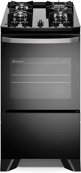 Fogão Electrolux 4 Bocas Efficient FE4GB Preto com Tripla Chama e PerfectCook