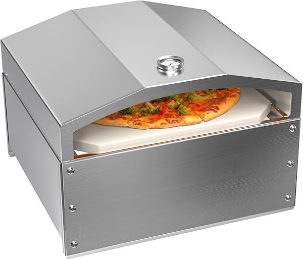Forno de Pizza a Lenha Acessório para Grelha de Pellets (Pedra 35,5 cm)