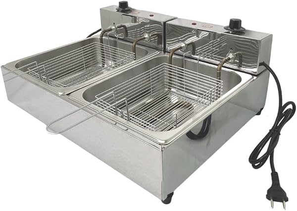 Fritadeira Elétrica Industrial Boni 2 Cubas 10 Litros 220V