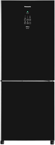 Geladeira Panasonic NR-BB53GV3B Inverse 425 Litros Black Glass