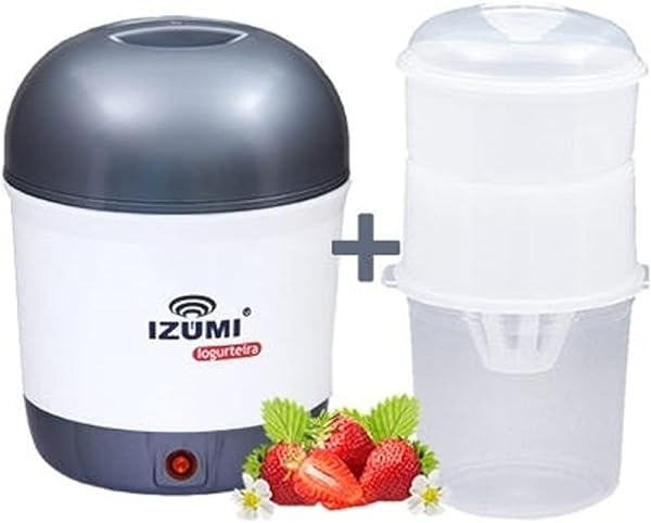 Iogurteira Elétrica Izumi Cinza + Dessorador para Iogurte Grego