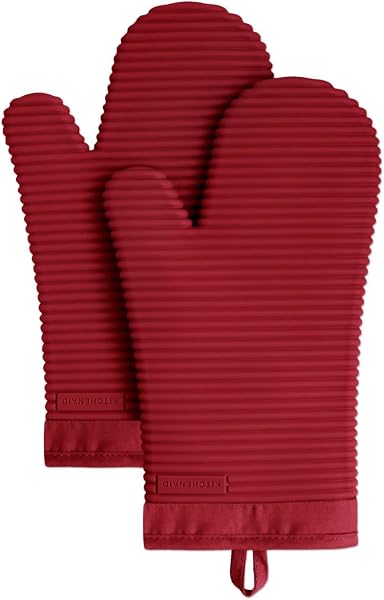KitchenAid Conjunto de Luvas de Forno de Silicone Canelado (2 unidades)